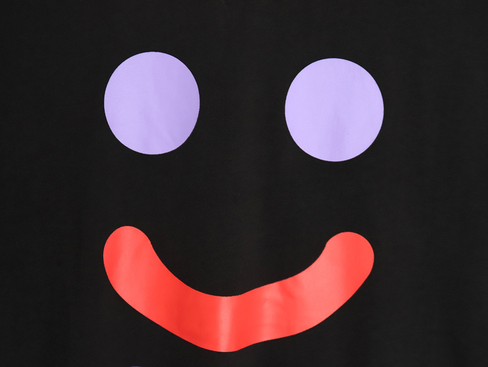 G*u*i smiley print crew neck short sleeves