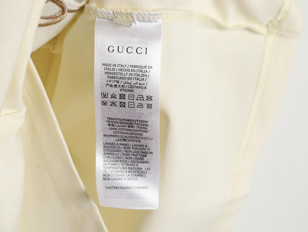 G*u*i 23ss presbyopia rabbit patch embroidered short sleeves