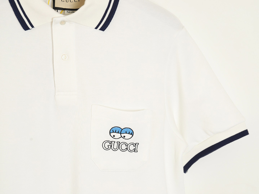 G*u*i 24ss get lt chest pocket embroidered polo shirt