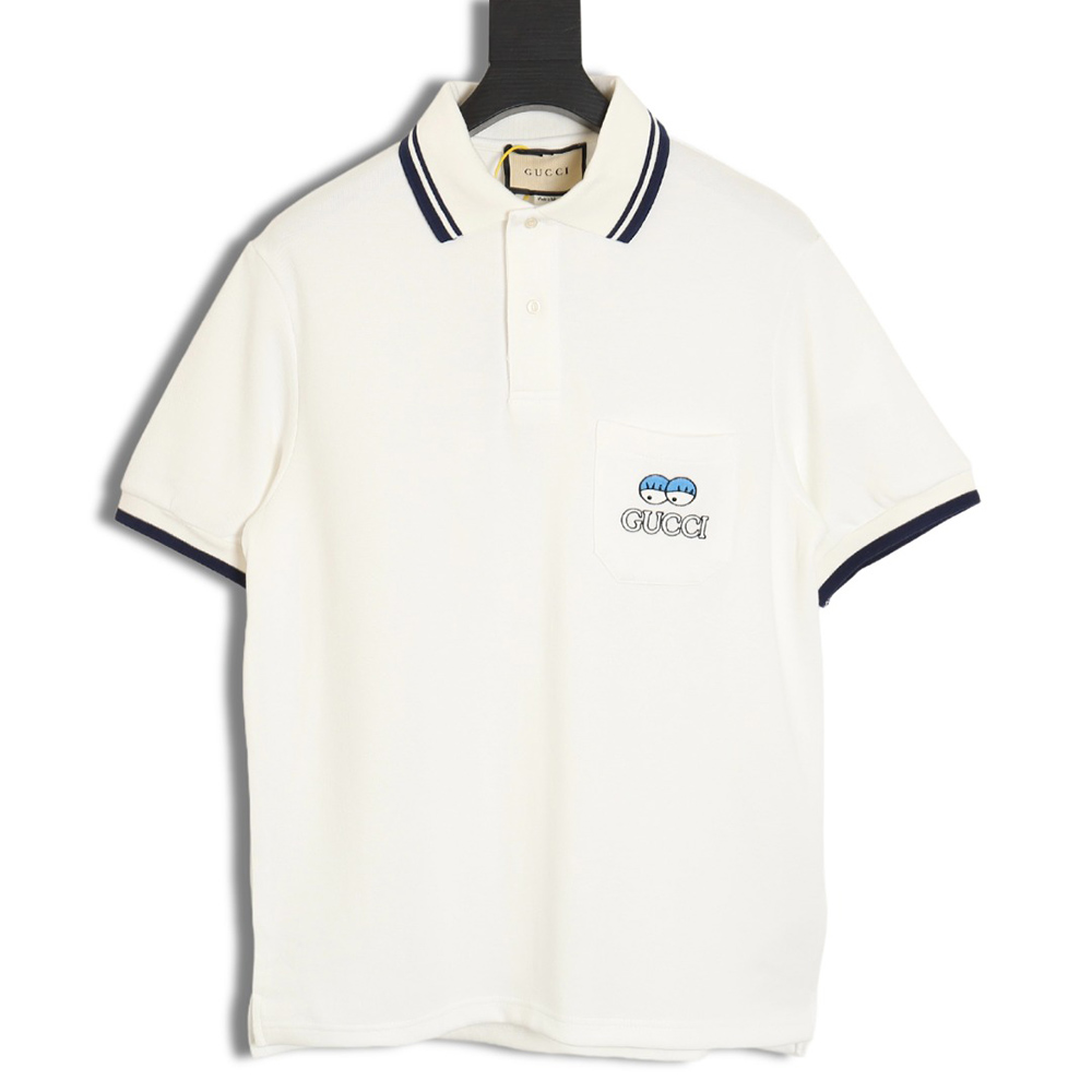 G*u*i 24ss get lt chest pocket embroidered polo shirt