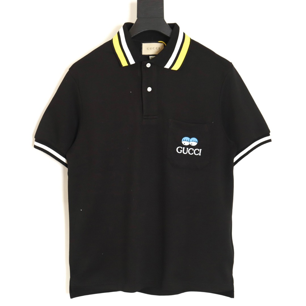 G*u*i 24ss get lt chest pocket embroidered polo shirt