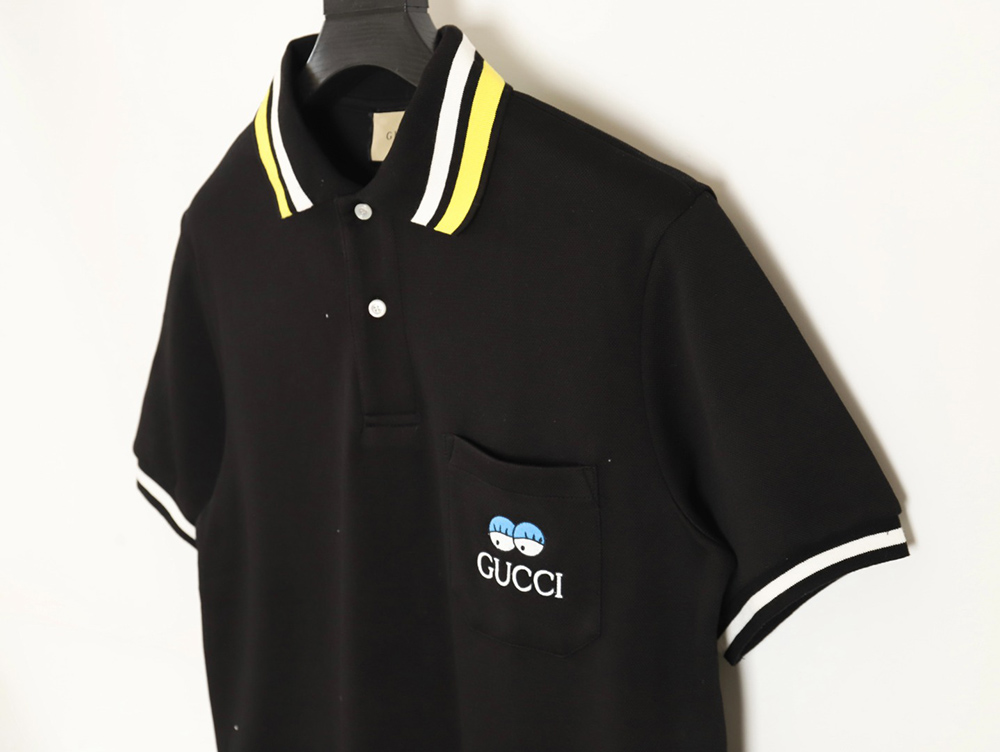 G*u*i 24ss get lt chest pocket embroidered polo shirt