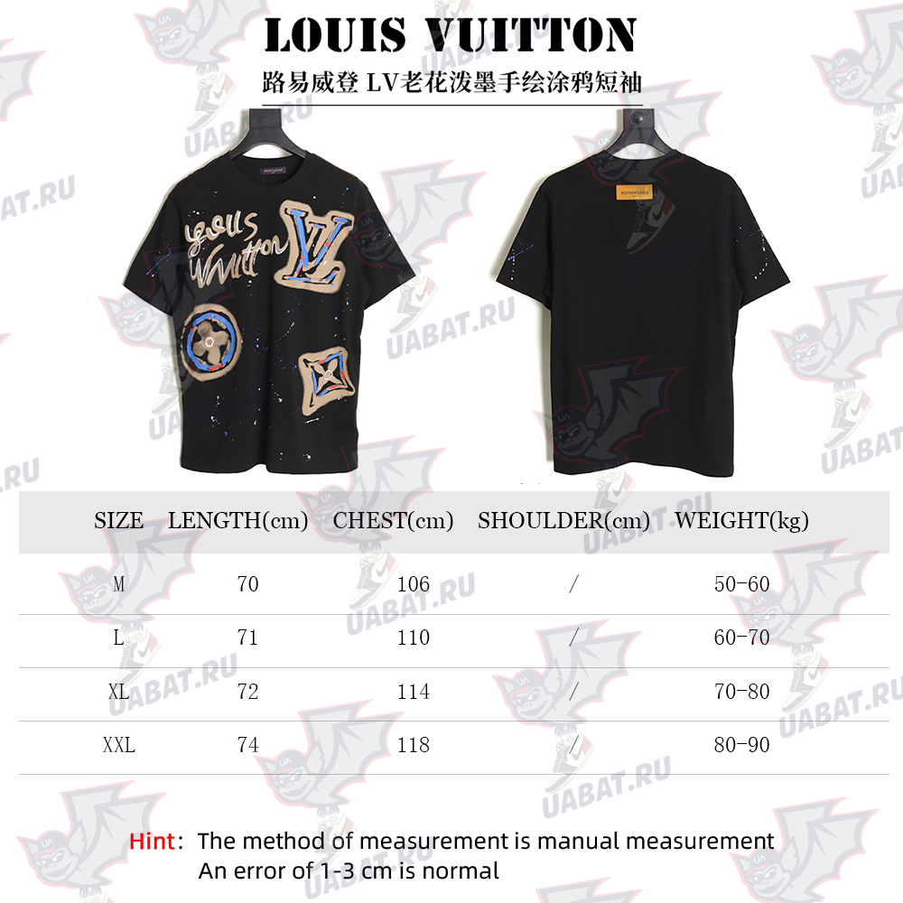 l0*is V*t0n presbyopia hand-painted graffiti short sleeves