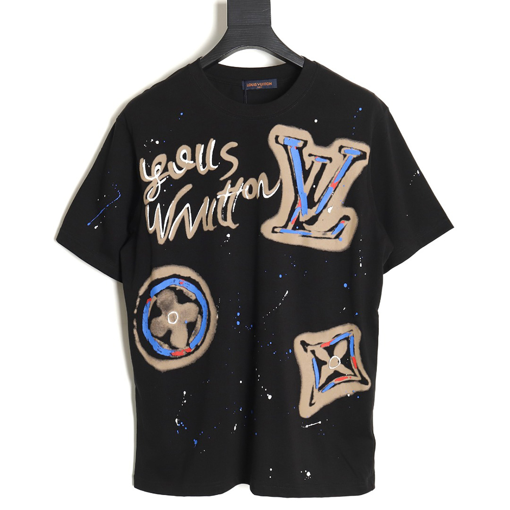 l0*is V*t0n presbyopia hand-painted graffiti short sleeves