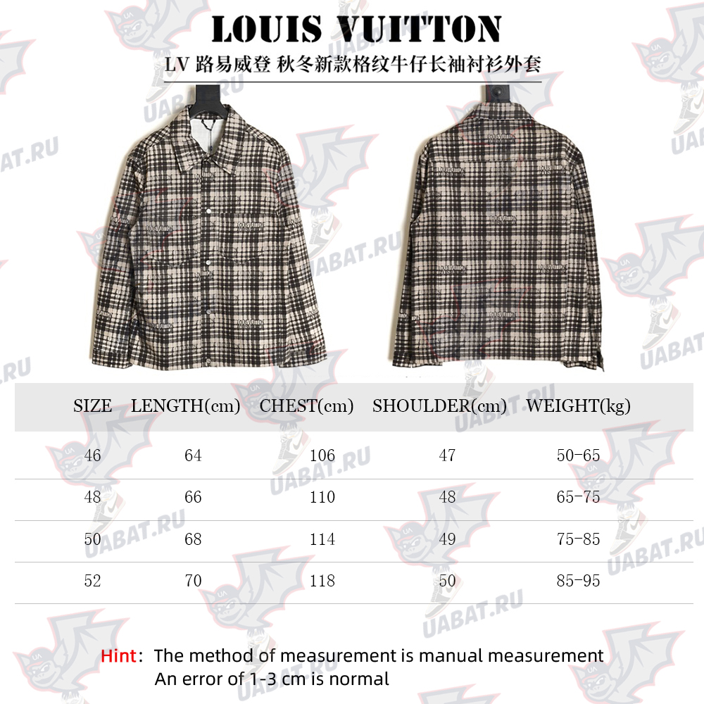 l0*is V*t0n plaid denim long-sleeved shirt jacket