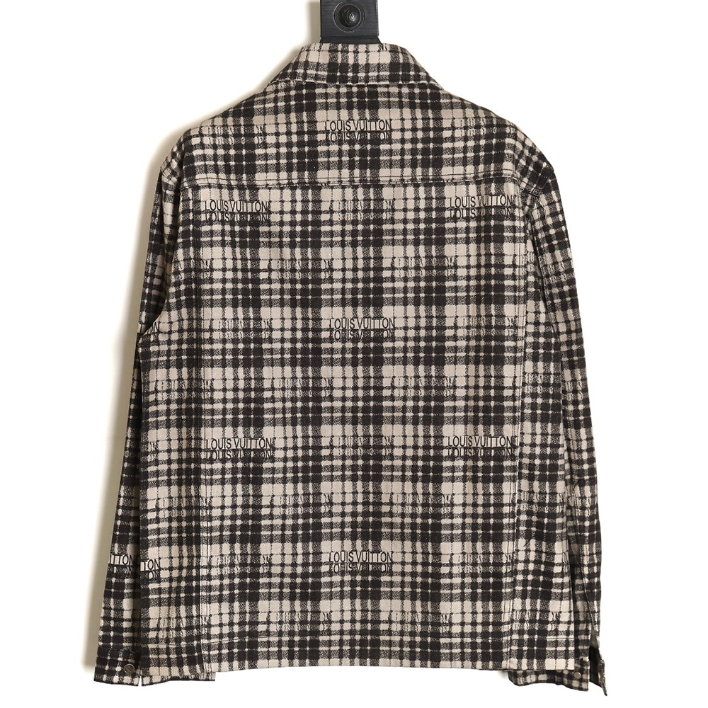 l0*is V*t0n plaid denim long-sleeved shirt jacket