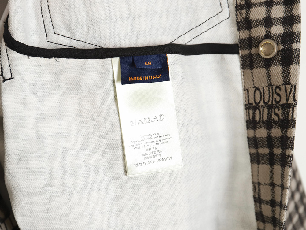 l0*is V*t0n plaid denim long-sleeved shirt jacket