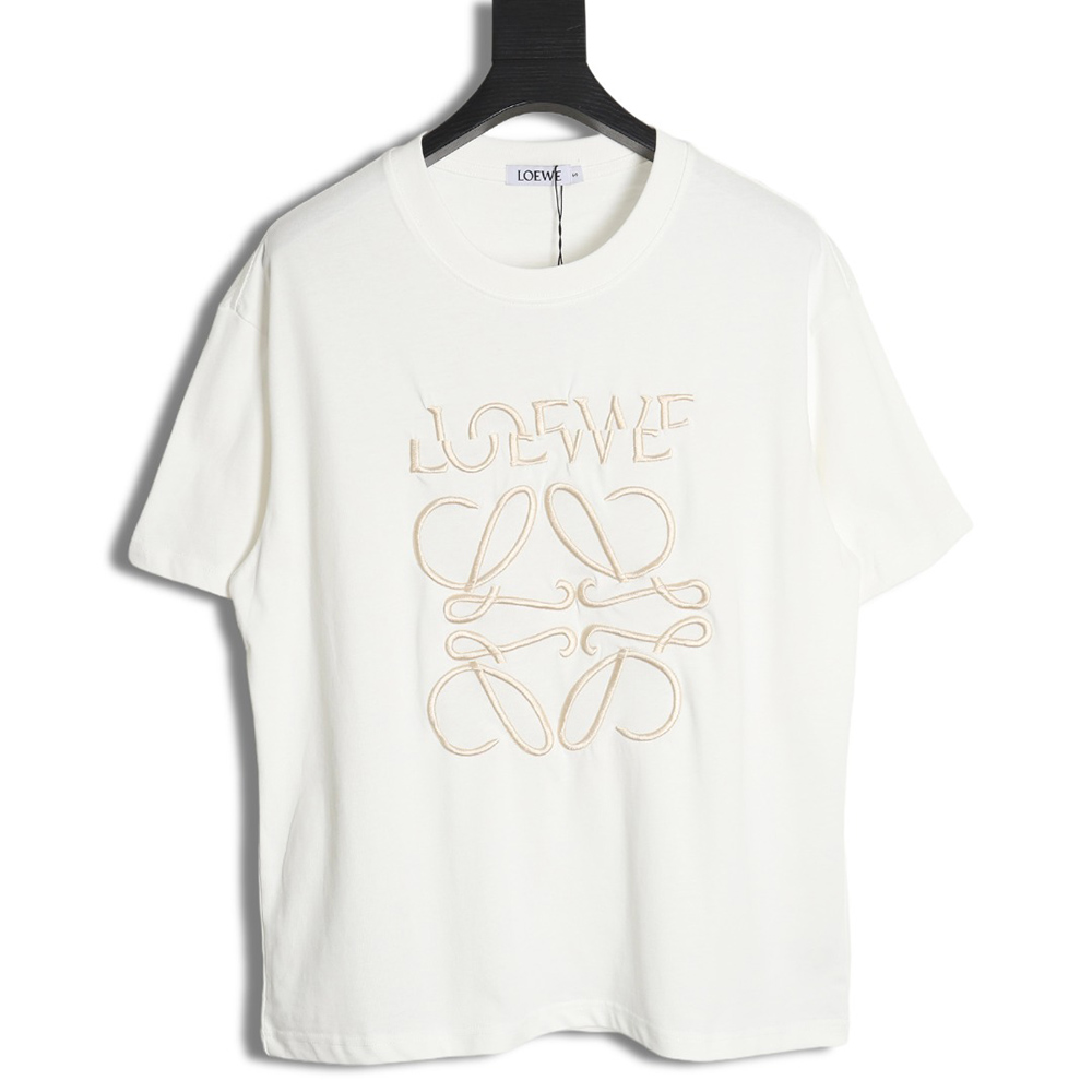 L0ew* offset letter print short sleeves
