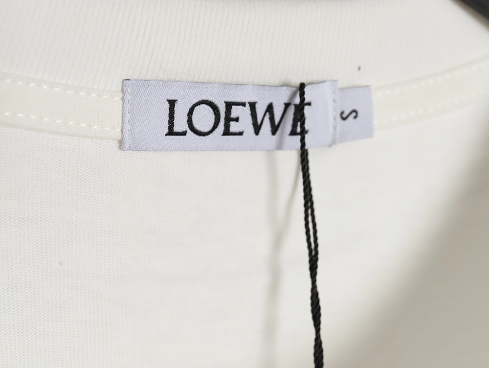 L0ew* offset letter print short sleeves