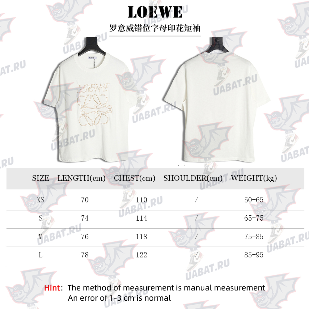 L0ew* offset letter print short sleeves