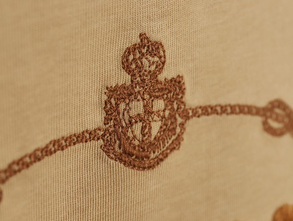 Pra*a 24ss toothbrush embroidered letter logo short sleeves