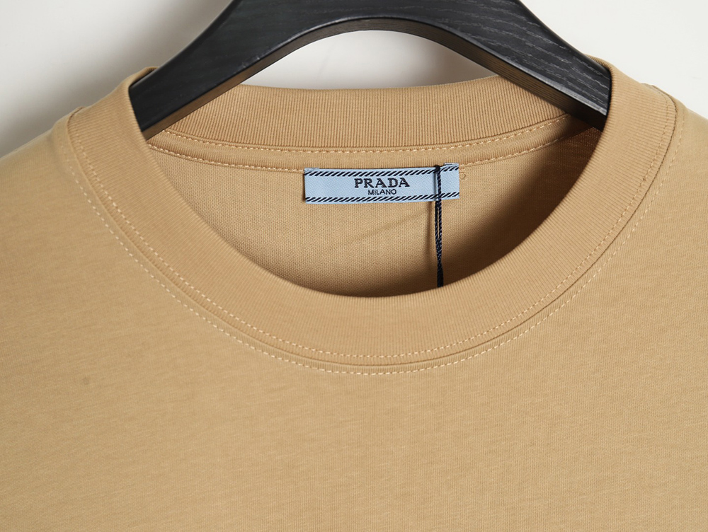 Pra*a 24ss toothbrush embroidered letter logo short sleeves