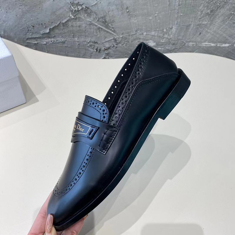 D*or boy loafer black calfskin
