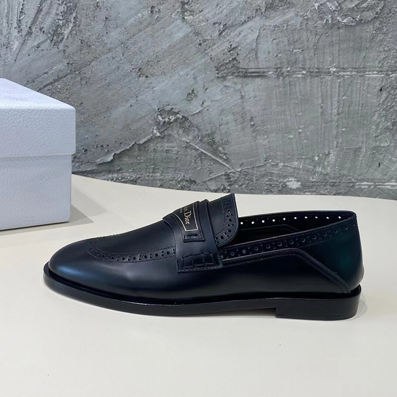 D*or boy loafer black calfskin