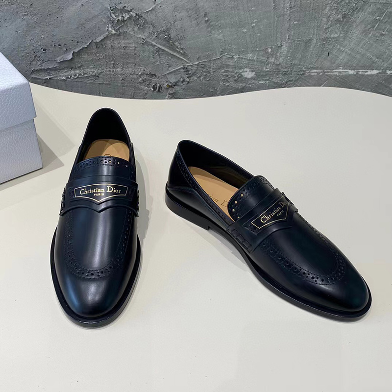 D*or boy loafer black calfskin