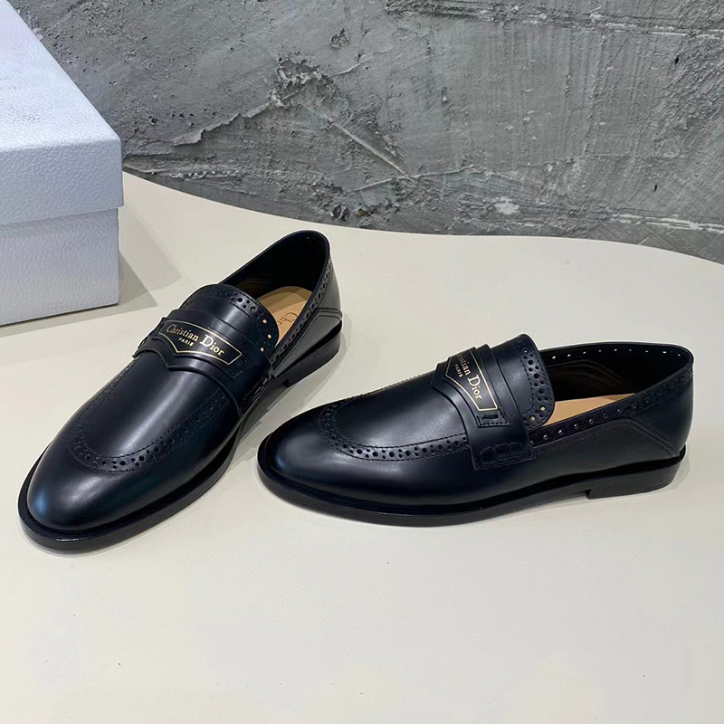 D*or boy loafer black calfskin