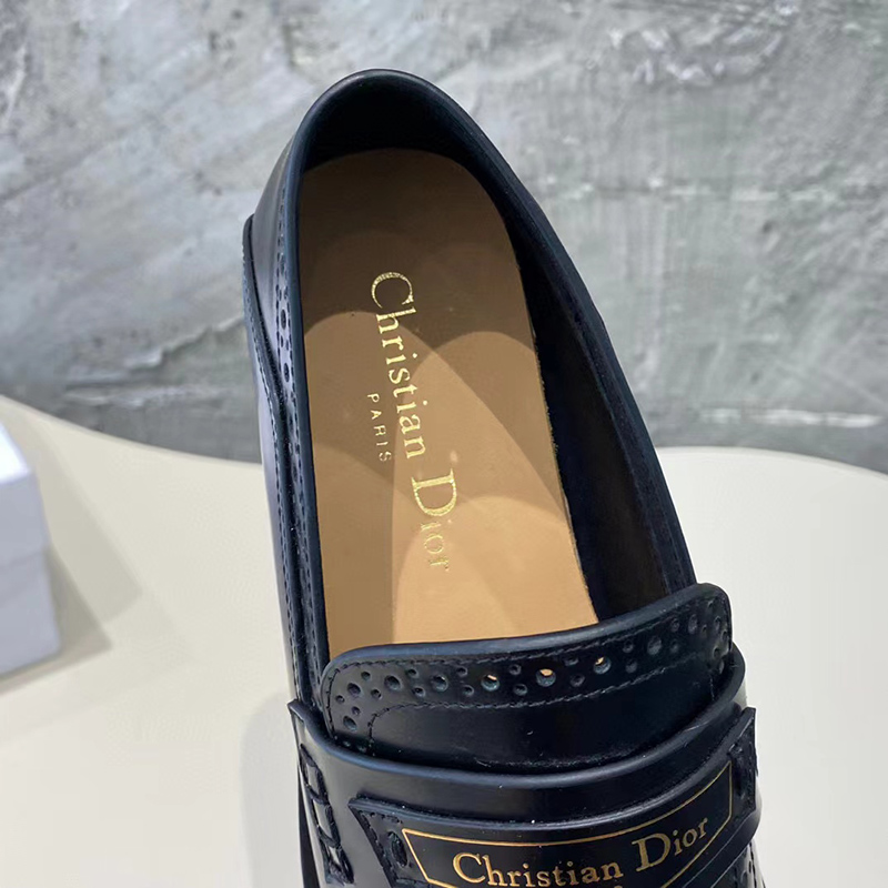 D*or boy loafer black calfskin