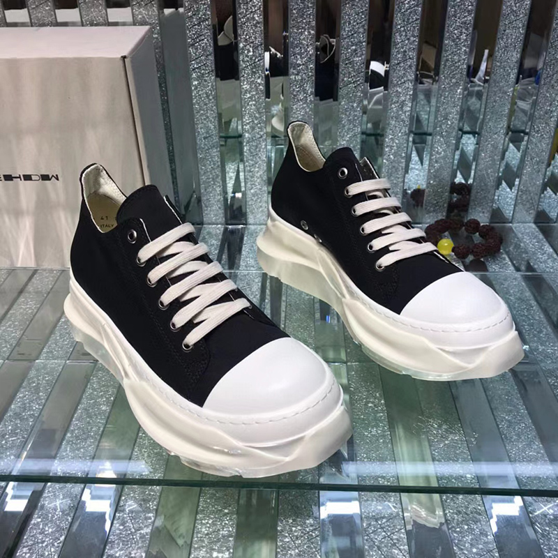 Rick Owens DRKSHDW Strobe Cotton Denim Abstract Low ''Black Milk''