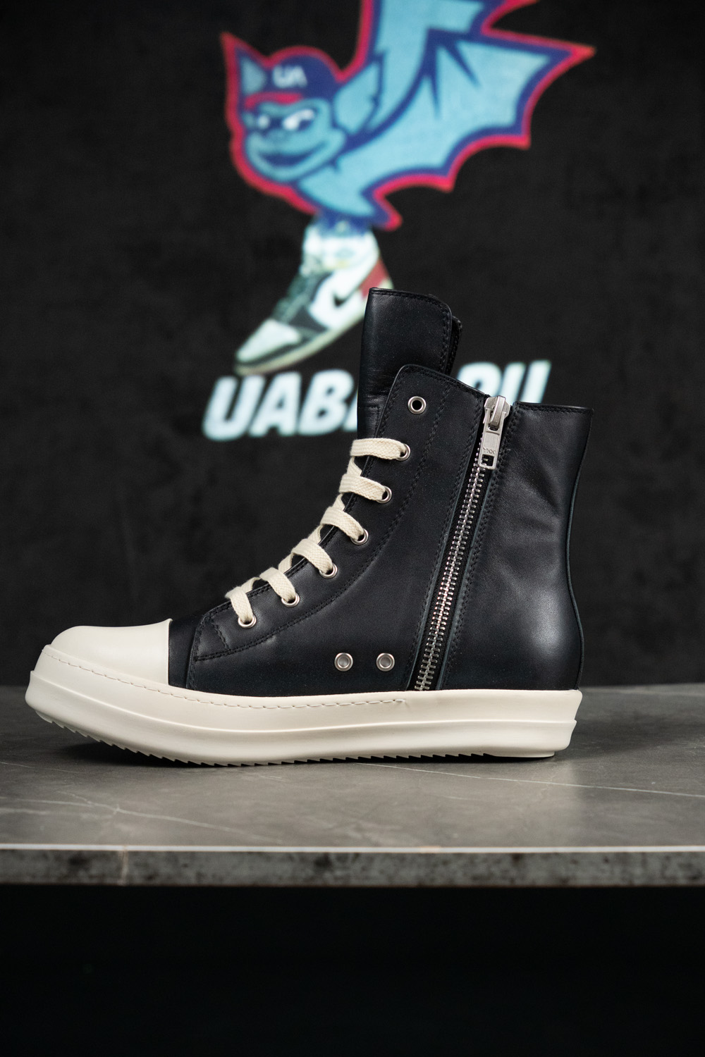Rick Owens Strobe Leather High 