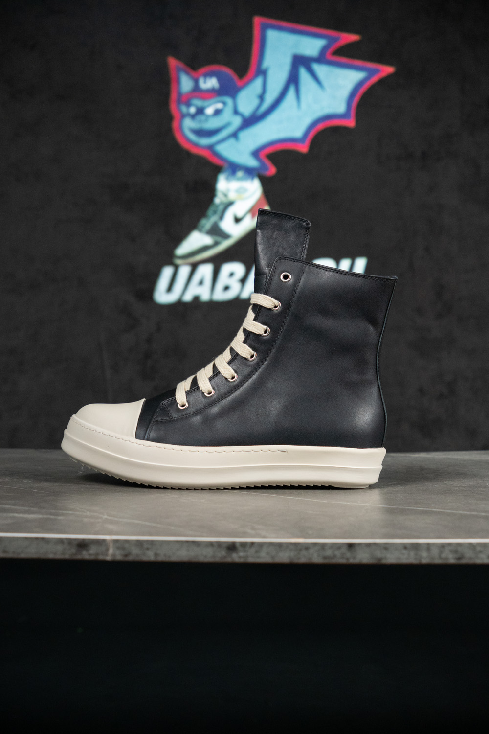 Rick Owens Strobe Leather High 