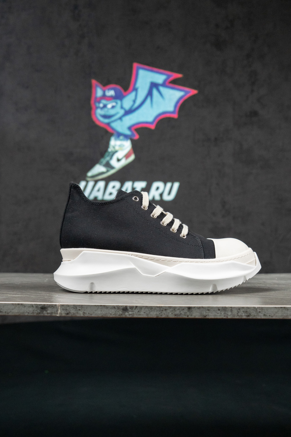 Rick Owens DRKSHDW Strobe Cotton Denim Abstract Low 