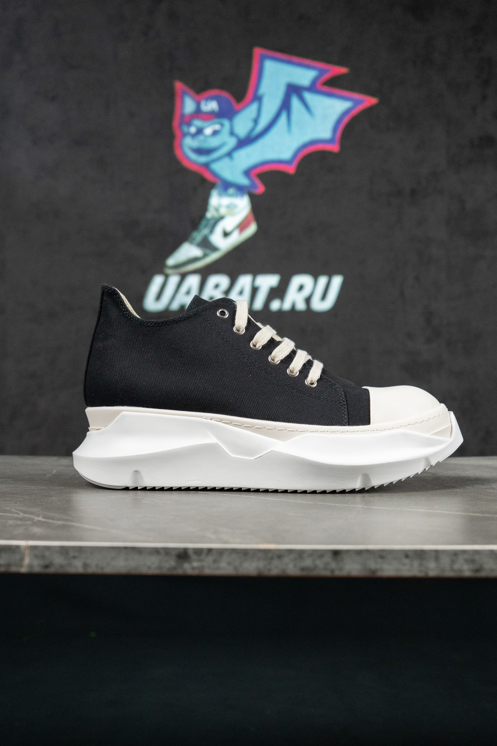 Rick Owens DRKSHDW Strobe Cotton Denim Abstract Low 