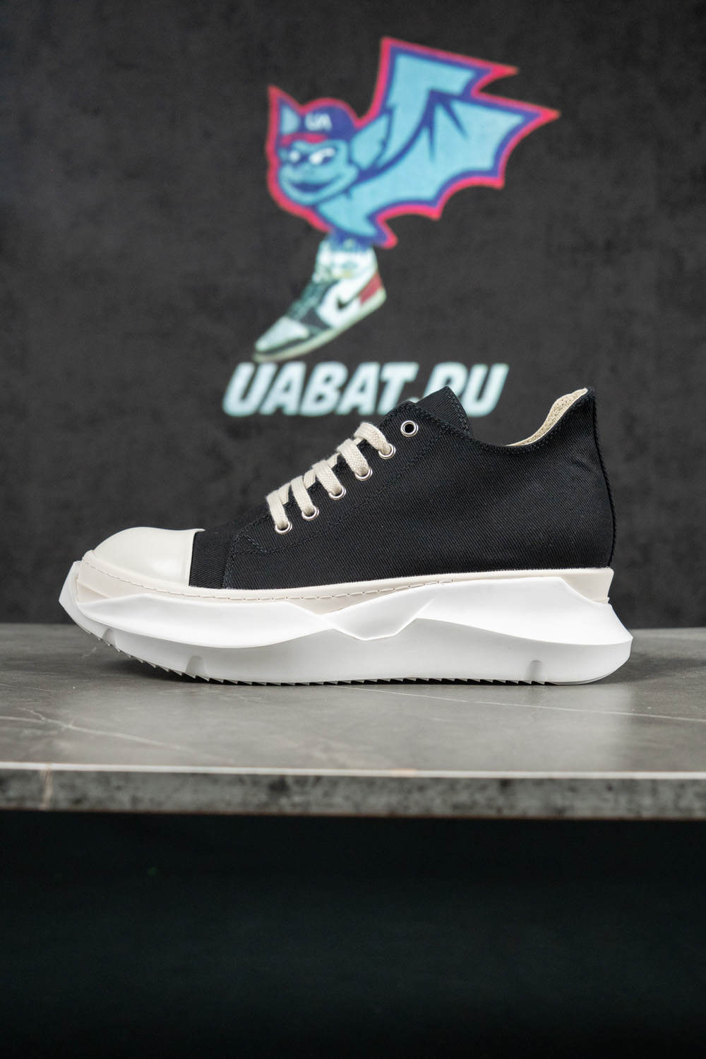 Rick Owens DRKSHDW Strobe Cotton Denim Abstract Low 