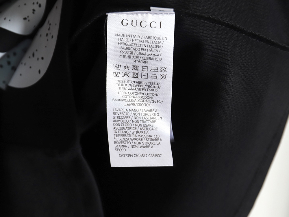 G*u*i 24ss hem letter short-sleeved t-shirt