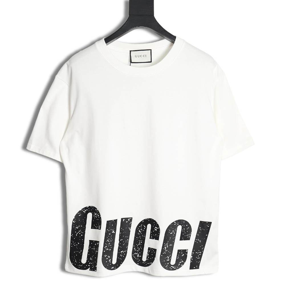 G*u*i 24ss hem letter short-sleeved t-shirt tsk1