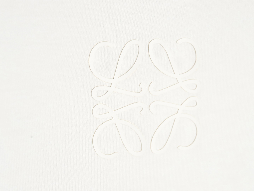 L0ew* 23ss three-dimensional embossed four-leaf clover short-sleeved t-shirt