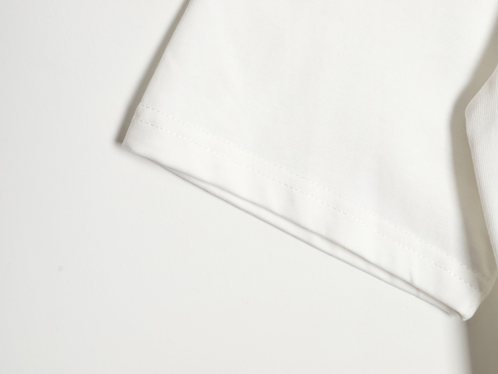 L0ew* 23ss three-dimensional embossed four-leaf clover short-sleeved t-shirt