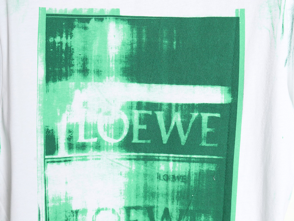 L0ew* 24ss graffiti tie-dye short-sleeved t-shirt