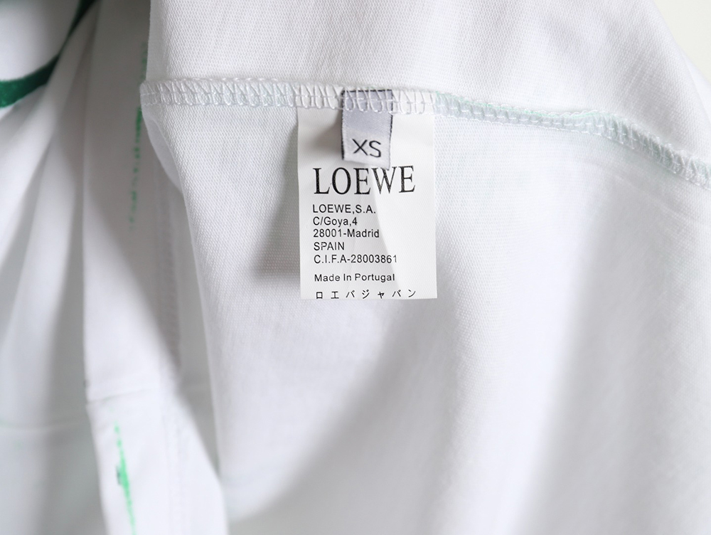 L0ew* 24ss graffiti tie-dye short-sleeved t-shirt