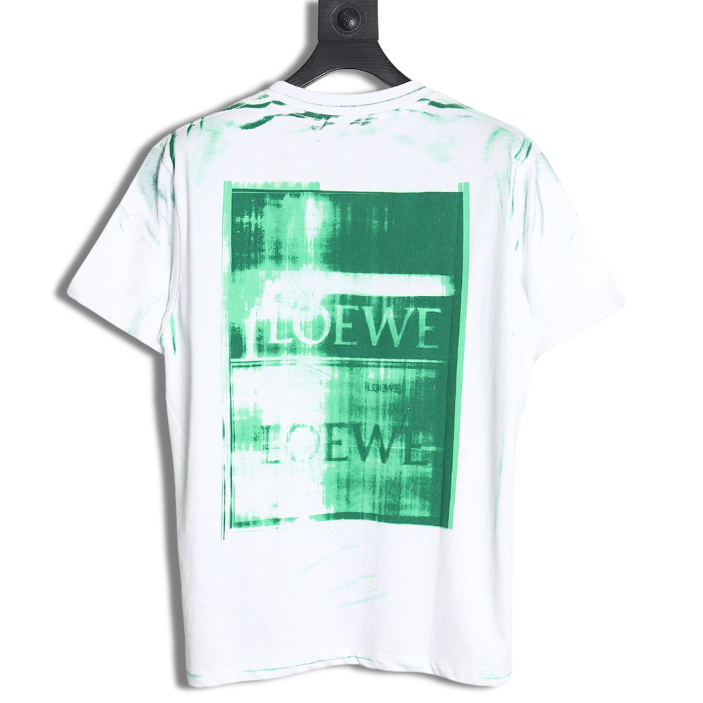 L0ew* 24ss graffiti tie-dye short-sleeved t-shirt