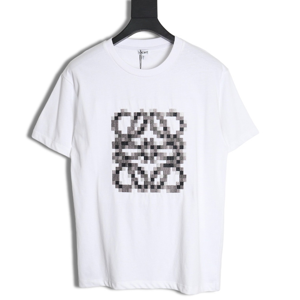 L0ew* 24ss mosaic short-sleeved t-shirt