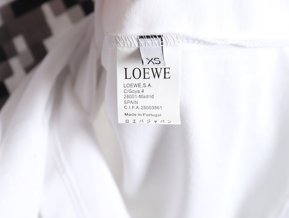 L0ew* 24ss mosaic short-sleeved t-shirt
