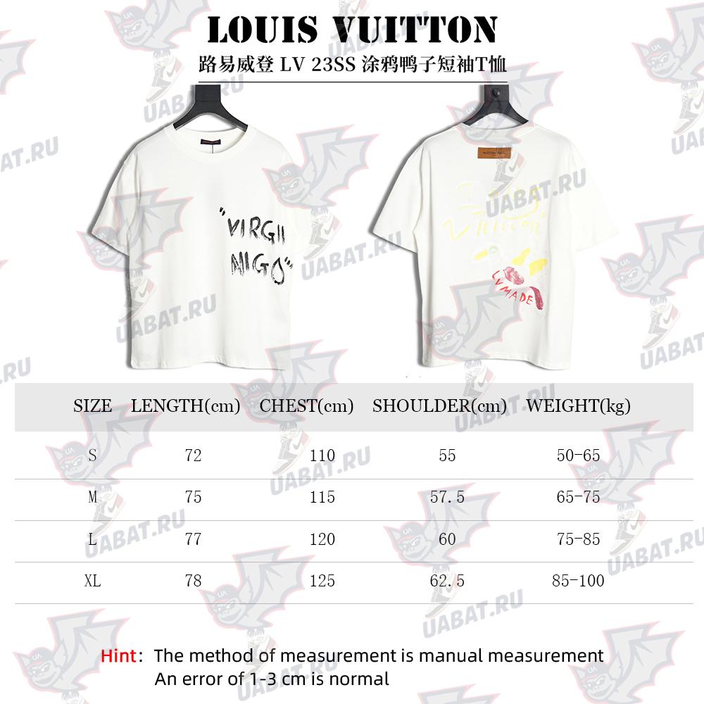 l0*is V*t0n lv 23ss graffiti duck short sleeve t-shirt