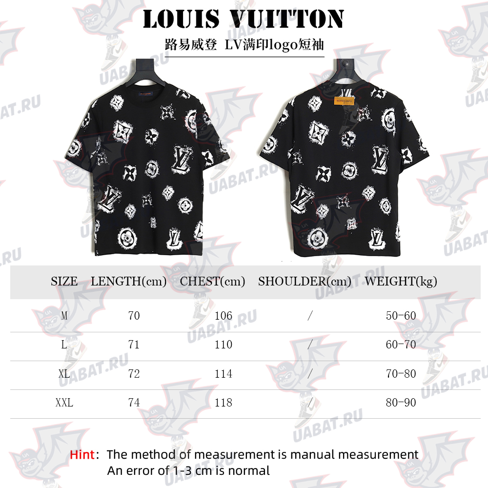 l0*is V*t0n lv full logo printed short sleeves