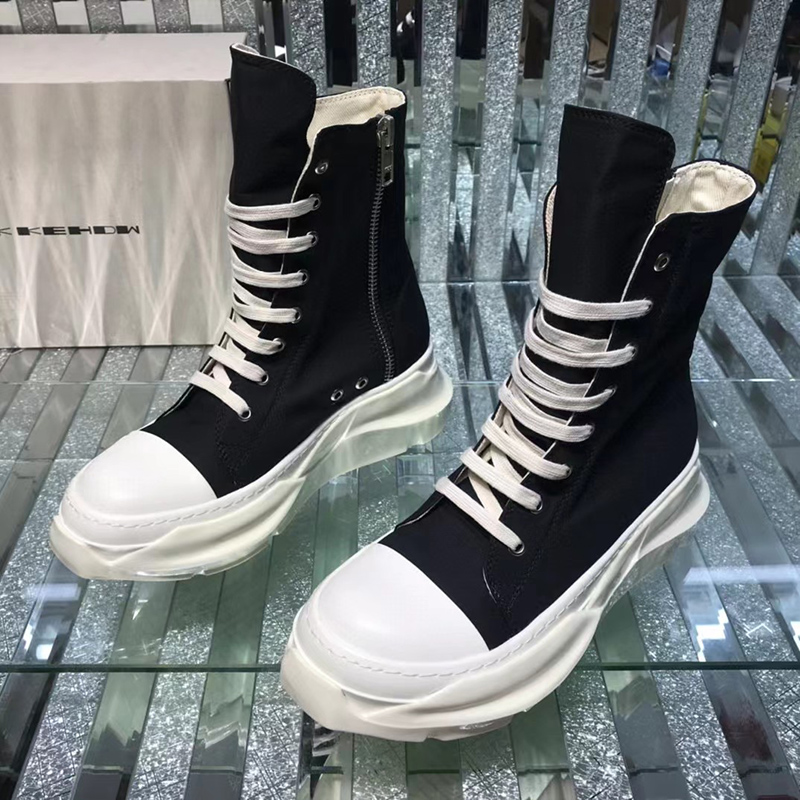 Rick Owens Abstract High Top Black Milk