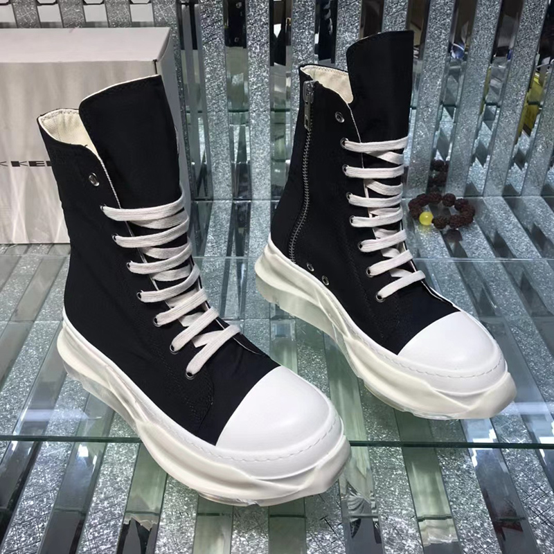Rick Owens Abstract High Top Black Milk