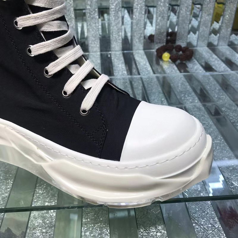 Rick Owens Abstract High Top Black Milk