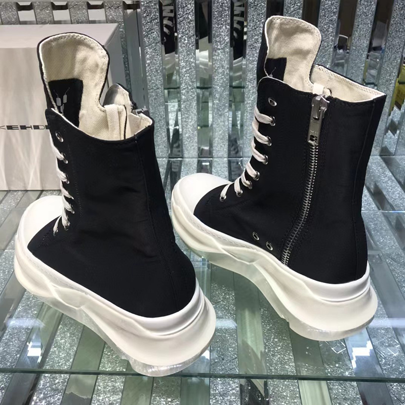 Rick Owens Abstract High Top Black Milk
