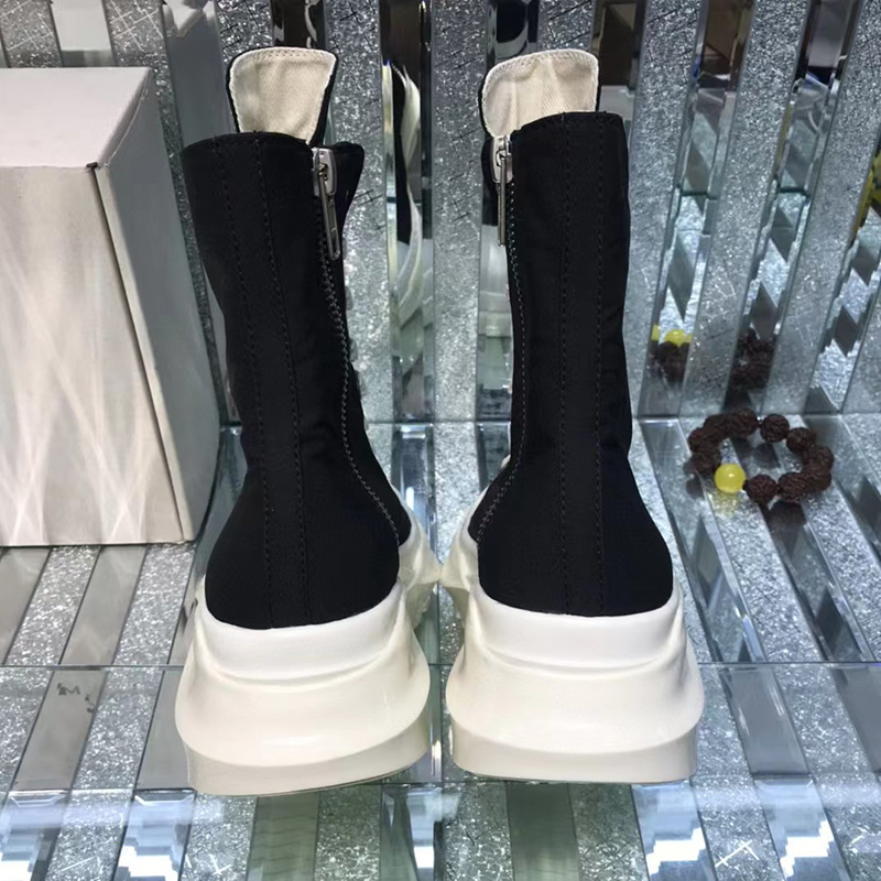 Rick Owens Abstract High Top Black Milk