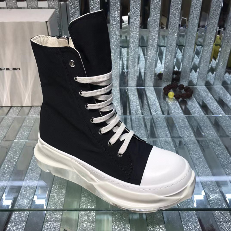 Rick Owens Abstract High Top Black Milk