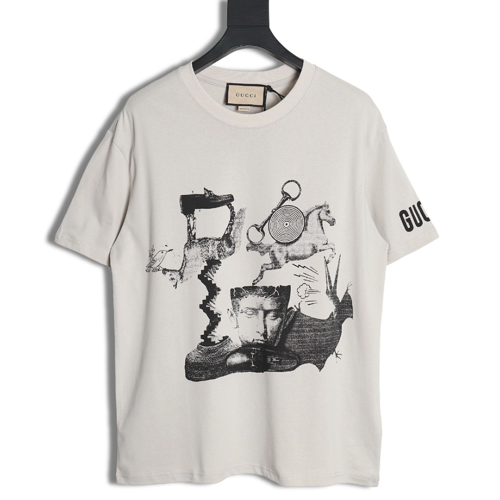 G*u*i 24ss spring and summer new round neck short sleeves