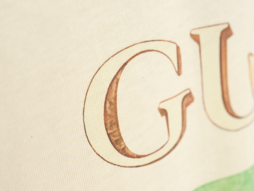 G*u*i classic letter logo mushroom print t-shirt