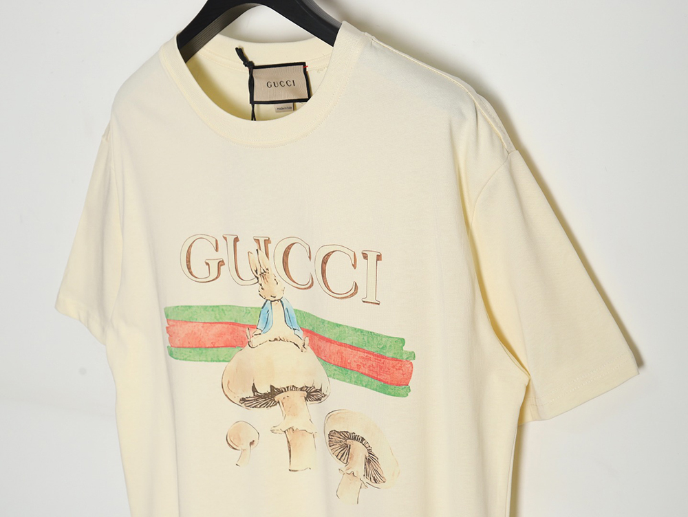 G*u*i classic letter logo mushroom print t-shirt