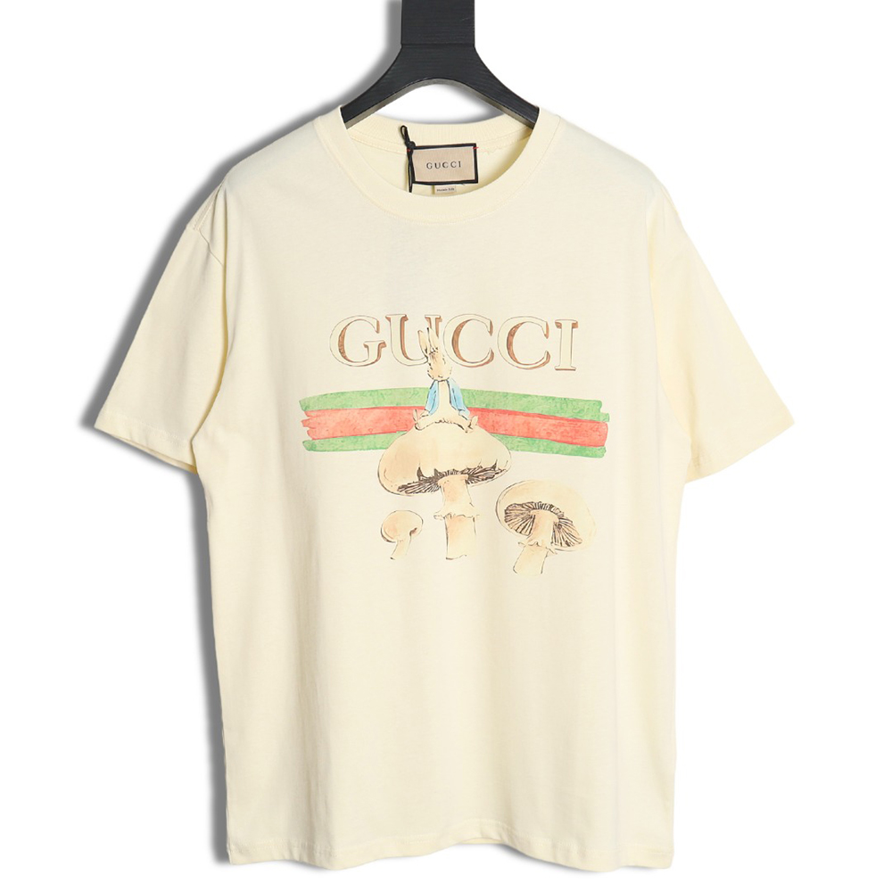 G*u*i classic letter logo mushroom print t-shirt