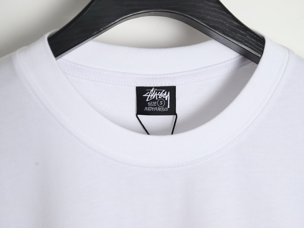 Stussy 2024 Peace ProsperityTee Doll Slogan Back Slogan Short Sleeve T-Shirt TSK1