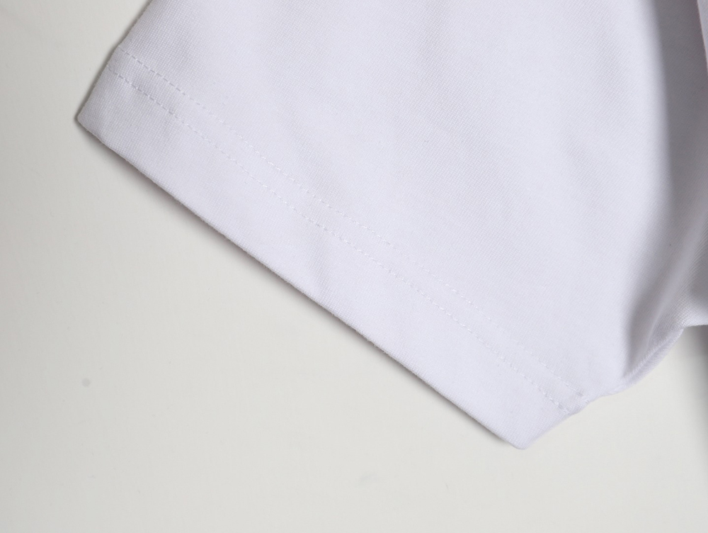 Stussy 2024 Peace ProsperityTee Doll Slogan Back Slogan Short Sleeve T-Shirt TSK1